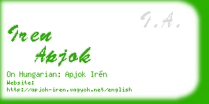 iren apjok business card