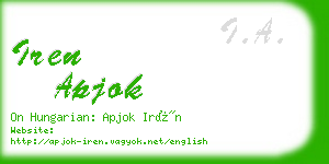 iren apjok business card